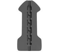 All Black Masturbador Real Skin Touch Hook Up, negro, supersuave, interior estructurado, 1 ud