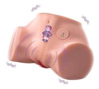 Masturbador realístico vagina y ano con vibración multiposición Fennie Sucking
