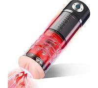 Masturbádores Masculino Electrico, Juguetes Sexuales Para Hombres, Potente Vagina Realista 3D Para Masturbador Masculino con 5 modos de rotación y aspiración,Erótico Juguete Sexual