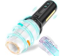 Masturbádores Masculino Electrico, Juguetes Sexuales Para Hombres, Potente Vagina Realista 3D Para Masturbador Masculino con 7 modos de rotación y Vibraciones,Erótico Juguete Sexual para Hombre