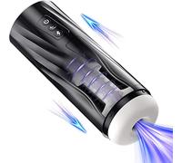 Masturbadores Masculino Eléctrico, Masturbador de Copa Eléctrico 7 Modos con Telescópico y Extrusión Realista 3D Textura Vagina para Masturbator Fácil de Limpiar Erótico Juguete Sexual para Hombre