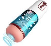 Masturbadores Masculino Eléctrico, Masturbador de Copa Eléctrico 7 Modos con Telescópico y Extrusión Realista 3D Textura Vagina para Masturbator Fácil de Limpiar Erótico Juguete Sexual para Hombre