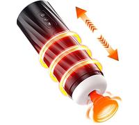 Masturbadores Masculino Eléctrico, Masturbador de Copa Eléctrico 7 Modos con Telescópico y Extrusión Realista 3D Textura Vagina para Masturbator Fácil de Limpiar Erótico Juguete Sexual para Hombre