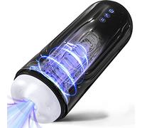 Masturbadores Masculino Eléctrico, Masturbador de Copa Eléctrico 7 Modos con Telescópico y Extrusión Realista 3D Textura Vagina para Masturbator Fácil de Limpiar Erótico Juguete Sexual para Hombre
