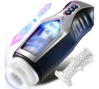 Masturbadores Masculino Eléctrico, Masturbador de Copa Eléctrico 7 Modos con Telescópico y Extrusión Realista 3D Textura Vagina para Masturbator Fácil de Limpiar Erótico Juguete Sexual para Hombre