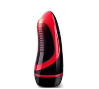 Masturbadores Masculino, Masturbador Masculino, Vibrador Eléctrico De Estimulación Del Pene, Silicona Antideslizante Impermeable Y Textura Interior Juguete De Masturbación,Rojo