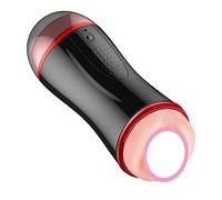 Masturbadores Masculino, Masturbadores Masculinos Juguetes Sexuales Para Adultos 2 En 1 3D Realista Pocket Vagina Coño Y Boca Masturbador Con Gemidos Femeninos Y 7 Vibraciones De Frecuencia,Negro