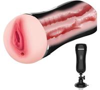 Masturbádores Masculino Real Taza de Masturbación Manual 2 en 1 Masturbadores de bolsillo,Masturbador Masculino de la vagina y el culo en 3D Consolador. Hombre,Juguetes sexuales eróticos para hombres