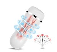 Ḿaṣtṵrḅáḑòrḙṣ Ṁaṡcúliṉò Rḙāl Textura de engranaje helicoidal 3D, resistente al agua, ajustable con soporte, 2 entradas