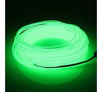 MASUNN 20 M El Led Flexible Suave Tubo De Alambre Neón Resplandor Coche Cuerda Franja De Navidad Decoración DC 12V-Fluorescencia Verde