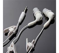 MASUNN 3,5 Mm Natación Auricular Impermeable para Reproductor Multimedia FM Radio Mp3 iPod - Blanco
