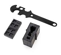 MASUNN AR15 / M4 Llave Combinada Multiusos Herramienta Llave Tuerca Cilíndrica Herramienta Común 31 cm longitud -# 05 Juego de Llave Ingles