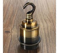 MASUNN E27/E26 Luz Portalámparas Edison Colgando Gancho Cobre Metal Socket Antique Vintage Ac110-220V-Oro Antiguo