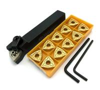 MASUNN MWLNR2020K08 - Soporte para herramientas de torneado de 20 x 125 mm con 10 insertos de carburo WNMG080404