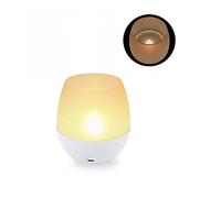 MASUNN Portable USB Recargable Regulable Led Sin Llama Vela Noche Luz Blow Sensor Control Lámpara De Té