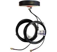 Maswell 4G LTE 2X2 MIMO Puck Antena 700-2700 MHz SMA Macho 2 dBi para vehículos de Oficina en casa caravanas autocaravanas autocaravanas Barcos, bajo Ganancia, no para competición de Velocidad