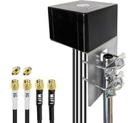 Maswell Antena 5G, 2X2 MIMO 5G + 2X2 MIMO WiFi 6 Exterior, Antena Exterior Omnidireccional 600-8000 MHz para WiFi 6E WiFi 7 Celular 5G 4G+ LTE-A, LMR195 Equivalente SMA Macho RP-SMA