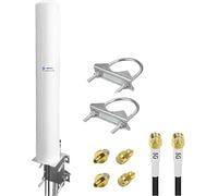 Maswell Antena 5G 4G LTE Exterior, 2X2 MIMO 700-6000MHz, hasta 4,5 dBi Antena Externa Celular Conector SMA con TS9, Compatible con Fritzbox Netgear ZTE Tenda ASUS Vodafone Movistar Orange Modem Router
