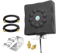 Maswell Antena 5G Exterior 2X2 MIMO | Celular de hasta 7,5 dBi 600-8000 MHz Omni polarizada Cruzada 4G LTE UWB 5G NR con WiFi 6E para módem enrutador Resistente para el hogar RV | 2X SMA y TS9