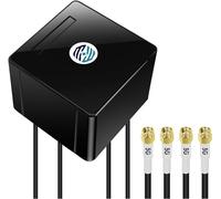 Maswell Antena 5G Exterior 4X4 MIMO | bis zu 6 dBi Omni Mobilfunk 600-8000 MHz Cross Polarized LTE 5G NR Außenantenne mit WiFi 6E for Wohnmobil House Router Modem | 4X SMA-Stecker
