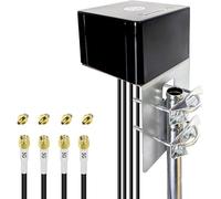 Maswell Antena 5G Exterior 4X4 MIMO | bis zu 6 dBi Omni Mobilfunk 600-8000 MHz Cross Polarized LTE 5G NR Außenantenne mit WiFi 6E for Wohnmobil House Robust Router Modem | SMA y TS9