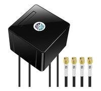 Maswell Antena 5G Exterior 4X4 MIMO | Hasta 6dBi Banda Ancha Móvil 600-8000MHz Antena Externa Omni Polarizada Cruzada para Campervan Home Cellular 4G+ 5G NR LTE WiFi 6E Módem Enrutador Robusto, 4X SMA