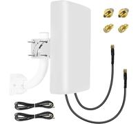 Maswell Antena Exterior 4G LTE 5G 2X2 MIMO, 10dBi Antena Direccional para Exteriores, 700-3800 MHz, SMA-Macho/TS9/RP-SMA (Accesorios Incluidos)