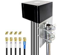Maswell Antena GPS/5G 5 en 1 4X4 MIMO, hasta 6 dBi, Omni Cross Polarized Wideband 600-8000 MHz 4G+ LTE-A 5G UWB, WiFi 6E, WiFi 7, GNSS GLONASS Beidou Gaileo, SMA-Stecker/TS9