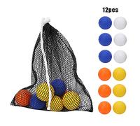 MasYosh 12 Uds Pelotas de de PU, Juego de Pelotas de de Práctica de Entrenamiento Elástico con Bolsa de Malla para Deportes de Interior y Ejercicios para Niños