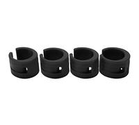MasYosh 4 Anillos de Protección para Horquilla de Bicicleta, Protector de Goma Colorido con Diseño Entrelazado, para Bicicletas de Carretera y de Cross Country (Negra)