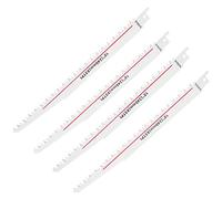 MasYosh 4 Hojas de Sierra Alternativa, Hojas de Corte de Madera HSS Bimetálicas con Diseño Liviano, para Tubos de Chapa, Herramientas de Carpintería de Madera, 240 Mm