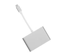 MasYosh Adaptador USB 3.1 Tipo C a VGA, Concentrador Portátil de Aleación de Aluminio con Salida de Datos y Vídeo PD, para Tabletas Portátiles con Interfaz de Modo DP Tipo C (Plata)