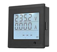 MasYosh Amperímetro de Voltímetro de CA Digital, Medidor de Energía de Energía de Voltaje de Pantalla LCD Grande 20A 80 300V, con Alarma de Sobrecarga de Energía y Control de Luz de