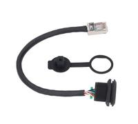 MasYosh Cable Conector Hembra de 8 Pines, Conector Hembra de Aviación de Montaje en Panel RJ45 con Enchufe de Metal para Configuración de Red, Longitud de 0,