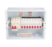 MasYosh Caja de Distribución, 8 Vías con Interruptor de Protección contra Fugas 2P 63A 230 400V, Diseño Compacto y Liviano, Alta Capacidad de Ruptura, para Garajes, Caravanas,