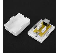 MasYosh Caja de Información de Escritorio, Material ABS Unión de Red RJ45 8P8C de Puerto único con Mano de Obra Exquisita y Esquina Flexible, para Cableado de Redes Montado en Superficie