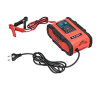 MasYosh Cargador de Batería Inteligente, 12V 12A 24V 6A Reparación de Pulso de Carga de 7 Etapas con Pantalla LCD, para Automóviles, Motocicletas, Barcos, Cortacésped, Baterías AGM Gel