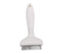 MasYosh Cepillo para Perros Deshedding, Herramienta Eficiente para Reducir el Desprendimiento, Cómodo Rastrillo de Aseo para Mascotas para Gatos y Perros (Blanco)