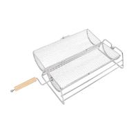 MasYosh Cesta para Parrilla con Ruedas, Malla Cilíndrica de Acero Al Carbono con Asa, Ideal para Acampar Al Aire Libre, Picnic, Patio, Fiesta, RV o Cualquier lugar.