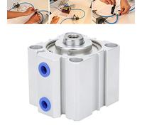 MasYosh Cilindro de aire SDA40 de aleación de aluminio, componente neumático de doble acción con rodamientos autolubricantes y amortiguador fijo, para carrera de 10 15 20 mm (SDA40X15)