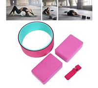 MasYosh Conjunto de Ejercicios para Yoga, Cinturón de Estiramiento con Bloque de Ruedas de Yoga de Material EVA de Primera Calidad, con Presión de Alta Resistencia y Resistencia Al