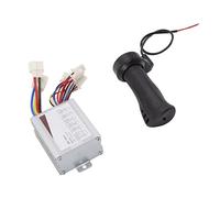 MasYosh Controlador Cepillado de Motor de 24 V 500 W, Carcasa de Aleación de Aluminio de bajo Ruido y Arranque Suave, con Empuñadura Giratoria del Acelerador, para Scooters de Turbina