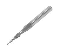 MasYosh Cortador de Punta Esférica, Fresa Cónica en Espiral CNC de Acero de Tungsteno con Relieve de Carburo para Acabado de Superficies de Aluminio, Madera y MDF