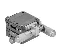 MasYosh Etapa Deslizante, Movimiento Lineal de Guía de Bola de Aleación de Aluminio con Giratorio, para Medición de Experimentos ópticos Posicionamiento Preciso 40x40 Mm