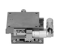 MasYosh Etapa Deslizante, Plataforma de Desplazamiento Lineal Manual de Aleación de Aluminio con Control de Manija de Rotación de Engranajes, para Medición de Experimentos ópticos y