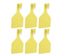 MasYosh Etiqueta de Oreja Reutilizable de TPU Engrosada para Ganado para Identificación, Cría y Vacunación de Animales, 100 Piezas para Ganado Lechero, Vacuno, Yaks, Caballos, Camellos (Amarillo)