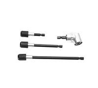 MasYosh Extensión de Broca de 3 Piezas, Adaptador Ajustable de 1 Pieza, Vástago Hexagonal Magnético de 1/4 pulg., Ángulo de 105 Grados, con Acero Al Cromo Vanadio, para Taladro