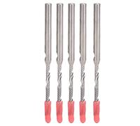 MasYosh Fresa de Extremo de 5 Piezas, Herramienta Cortadora de Máquina de Grabado CNC de Acero de Tungsteno con ángulo Agudo Agudo y Hoja Pulida de Espejo, para Fresar Planos, Ranuras y