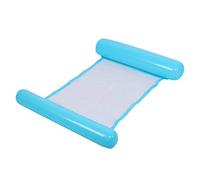 MasYosh Hamaca Flotante Inflable con Fuerte Flotabilidad para un Tiempo Libre Cómodo en la Piscina o la Playa, Plegable y Duradera para Viajes Al Aire Libre, Naranja, Azul, Amarillo (Azul)