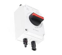 MasYosh Interruptor Aislador de CC Fotovoltaico, IP66 a Prueba de Agua 4P 32A 1200V Seccionador Solar Aislado con Capacidad de Ruptura de Carga, para Sistemas Solares Fuera de la Red en (Fusible